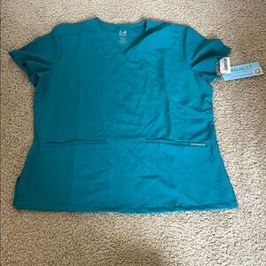 Women's Teal V-Neck Scrub Top